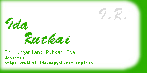 ida rutkai business card